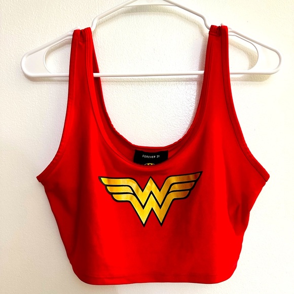 Forever 21 Tops Sexy Red Wonder Woman Crop Top Poshmark